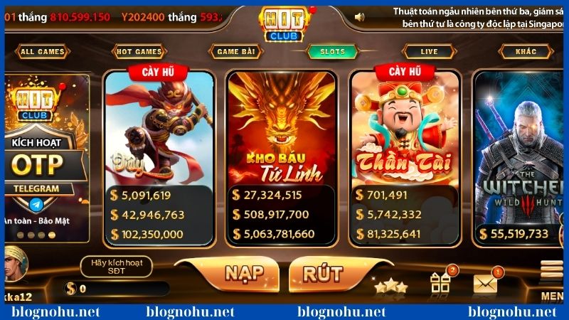 Nổ hũ HitClub - Vén màn thiên đường slot game đỉnh cao 3 Điểm qua những tựa game nổ hũ HitClub cực chiến