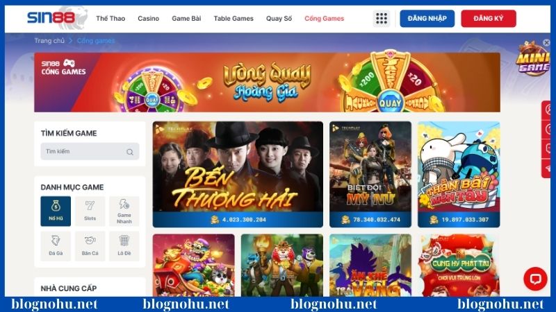 Review sân chơi nổ hũ Sin88 đang hot hit trên thị trường